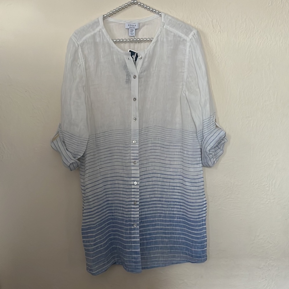 Kenar medium linen tunic top nwt